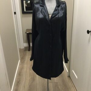 NWOT La Senza Black Satin Nightshirt